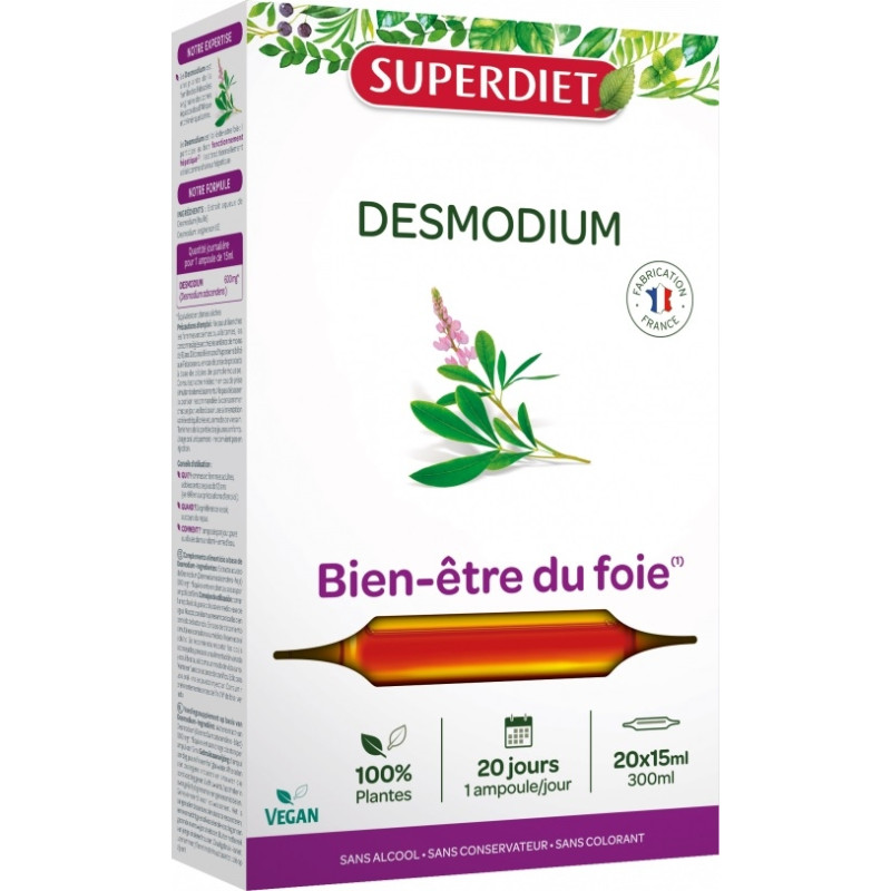 Supediet Desmodium 20 Ampoules De 15ml Supediet Desmodium 20 Ampoules De 15ml