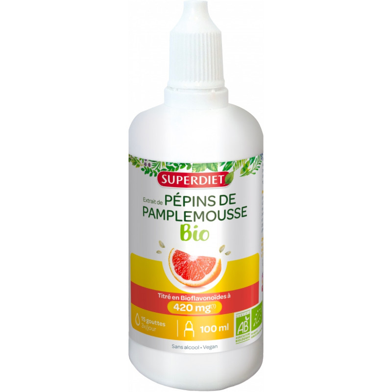 Superdiet Extrait de Pépins de Pamplemousse Bio 420g Superdiet Extrait de Pépins de Pamplemousse Bio 420g
