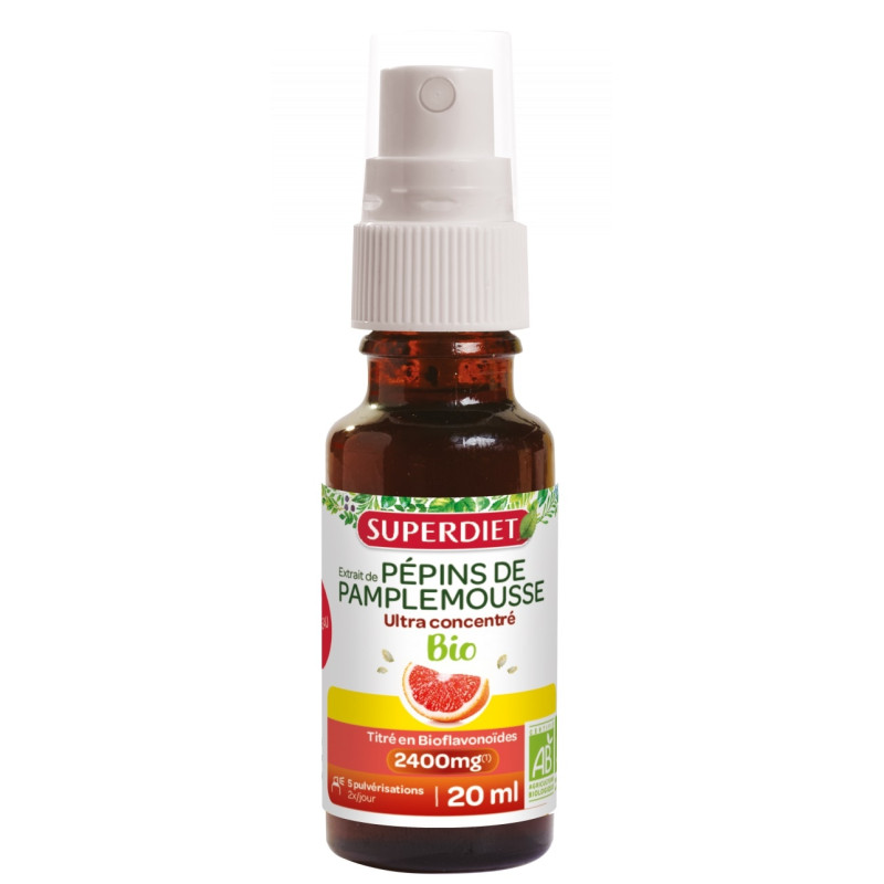 Superdiet Extrait de Pamplemousse Ultra Concentré Bio 20ml Superdiet Extrait de Pamplemousse Ultra Concentré Bio 20ml