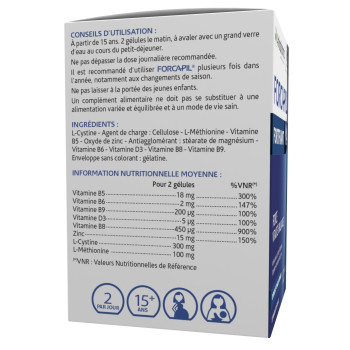 Arkopharma Forcapil Cheveux et Ongles Formule Fortifiante 60 Gelules
