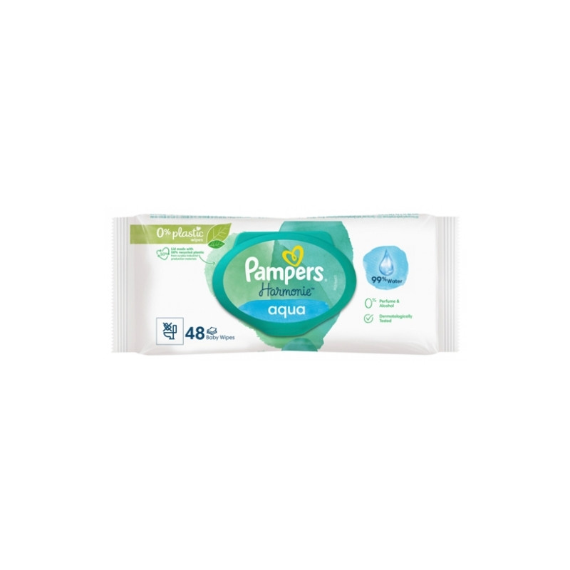 Pampers Harmonie Aqua 48 Lingettes Pampers Harmonie Aqua 48 Lingettes