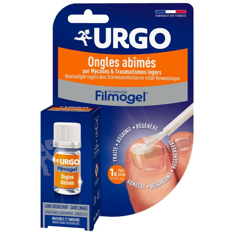 Urgo Ongles Abîmés par Mycoses & Traumatismes Légers 3.3 ml Filmogel Urgo Ongles Abîmés par Mycoses & Traumatismes Légers 3.3 ml Filmogel
