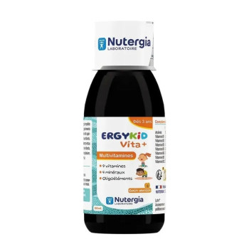 Nutergia Ergykid Vita+ Multivitamines Goût Abricot 150ml
