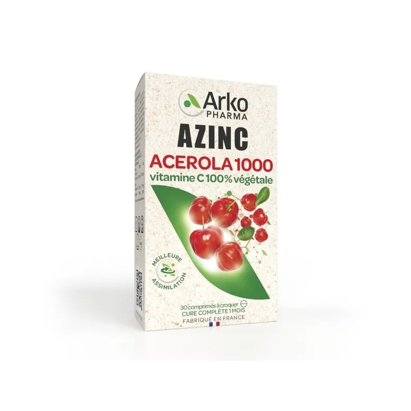 Arkopharma Azinc Acérola 1000 X30 Comprimés Arkopharma Azinc Acérola 1000 X30 Comprimés