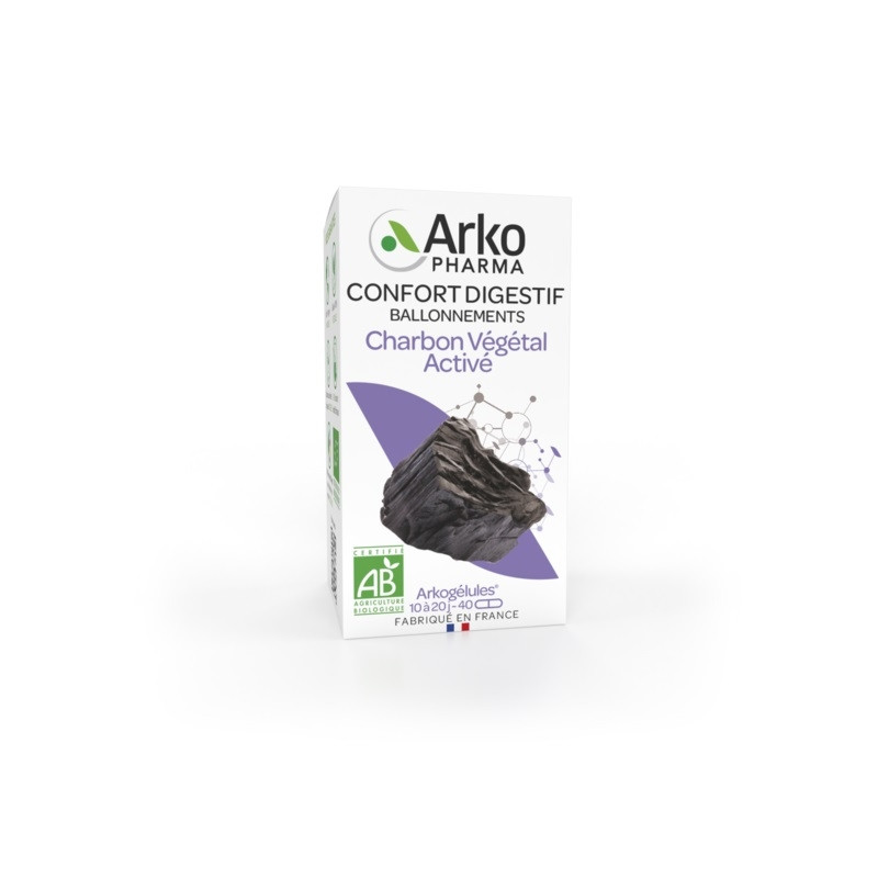 Arkopharma Arkogélules Charbon Végétal Activé Bio X40 Gélules Arkopharma Arkogélules Charbon Végétal Activé Bio X40 Gélules