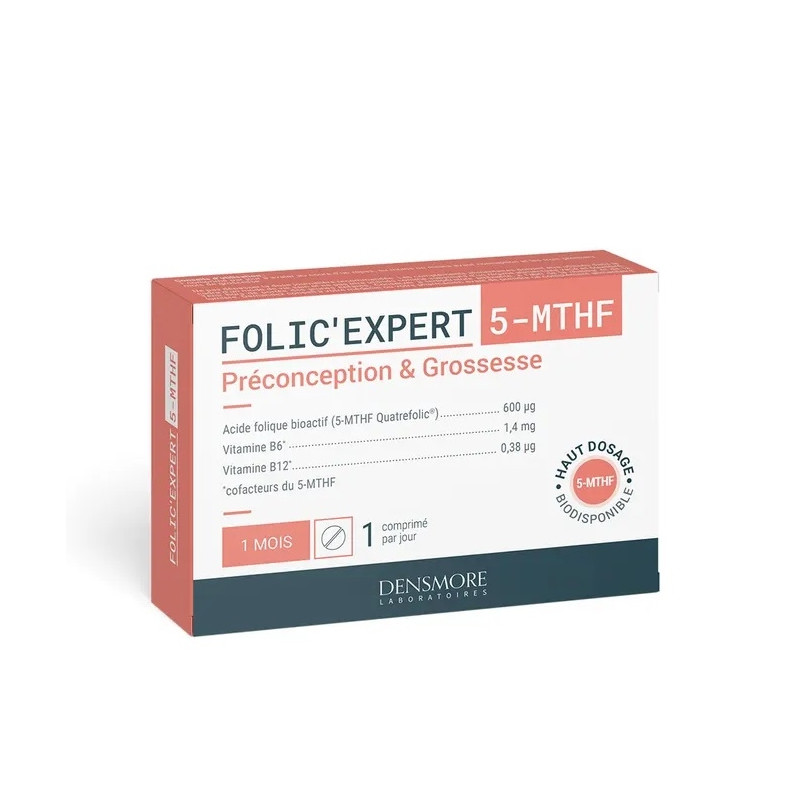 Densmore Folic'expert Acide Folique (5-MTHF) X30 comprimés Densmore Folic'expert Acide Folique (5-MTHF) X30 comprimés
