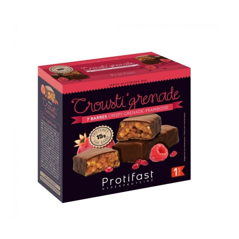 Protifast 7 Barres Crispy Grenade-Framboise Protifast 7 Barres Crispy Grenade-Framboise