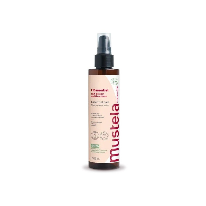 Mustela MATERNITÉ L'Essentiel Lait De Soin Multi-Actions Bio Vergetures 200ml