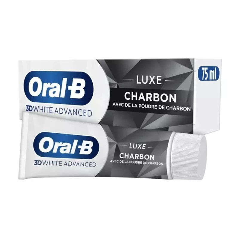 Oral B 3D White Advanced Luxe Charbon Dentifrice 75ml