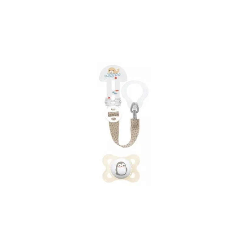 MAM Sucette Original Nature 2-6 Mois Avec Attache Sucette