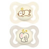 Mam Sucettes Supreme Nuit 2-6 Mois x2 coloris aléatoire