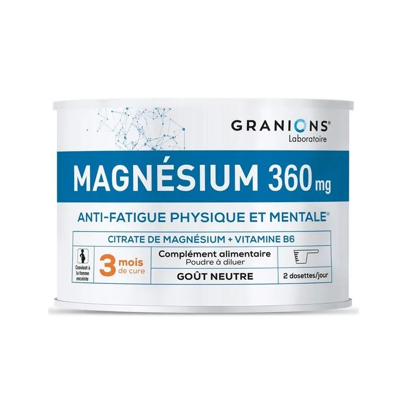 Granions - Magnésium 360mg Fatigue physique et mentale 360mg