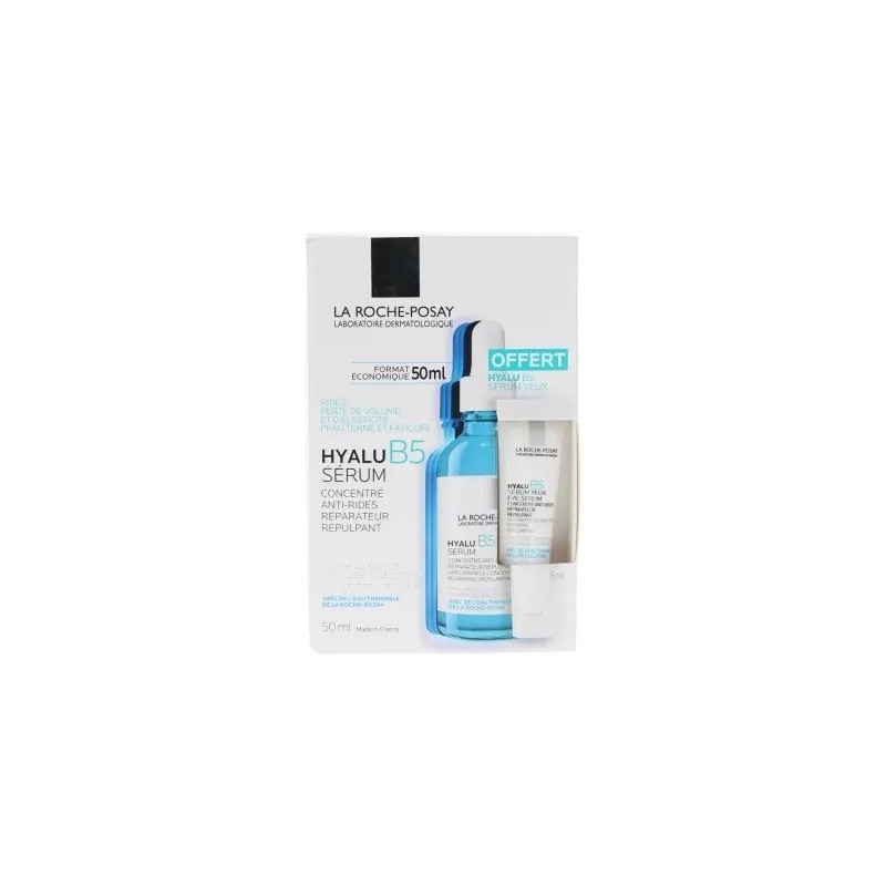 La Roche-Posay Hyalu B5 Sérum Concentré Anti-Rides Réparateur Repulpant 50 ml + Sérum Yeux 5 ml Offert