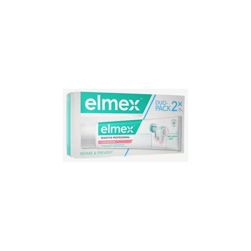 Elmex Sensitive Professional + Soin Gencives Lot de 2 x 75 ml