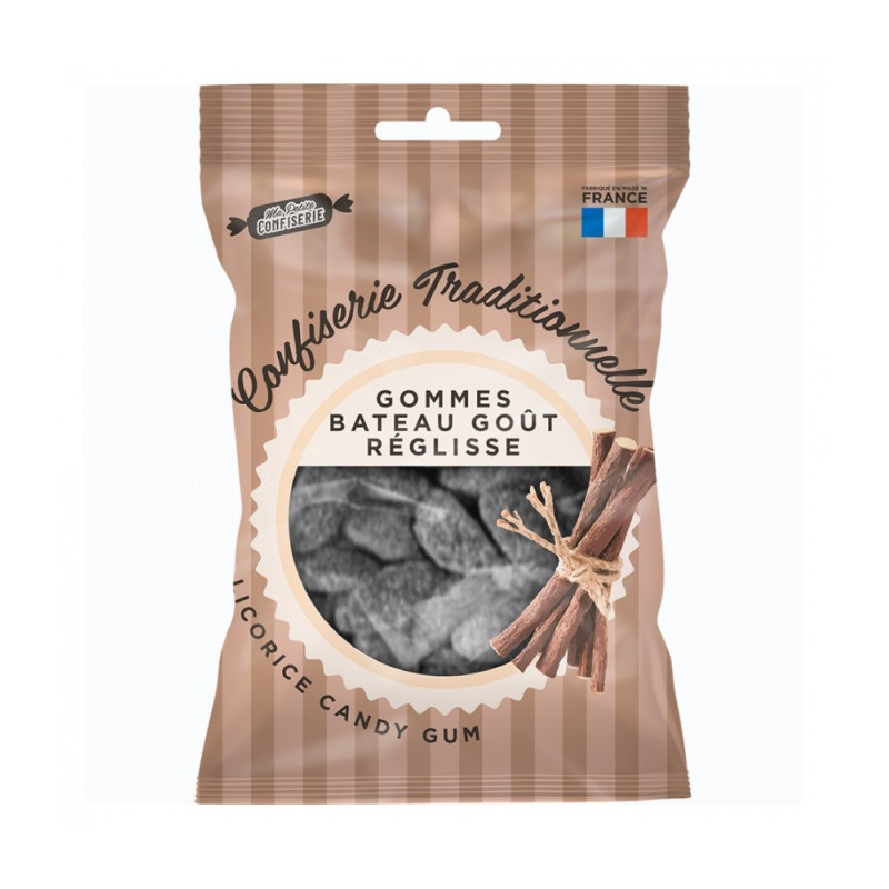 Ma petite confiserie Gommes Bateau Goût Réglisse 100g