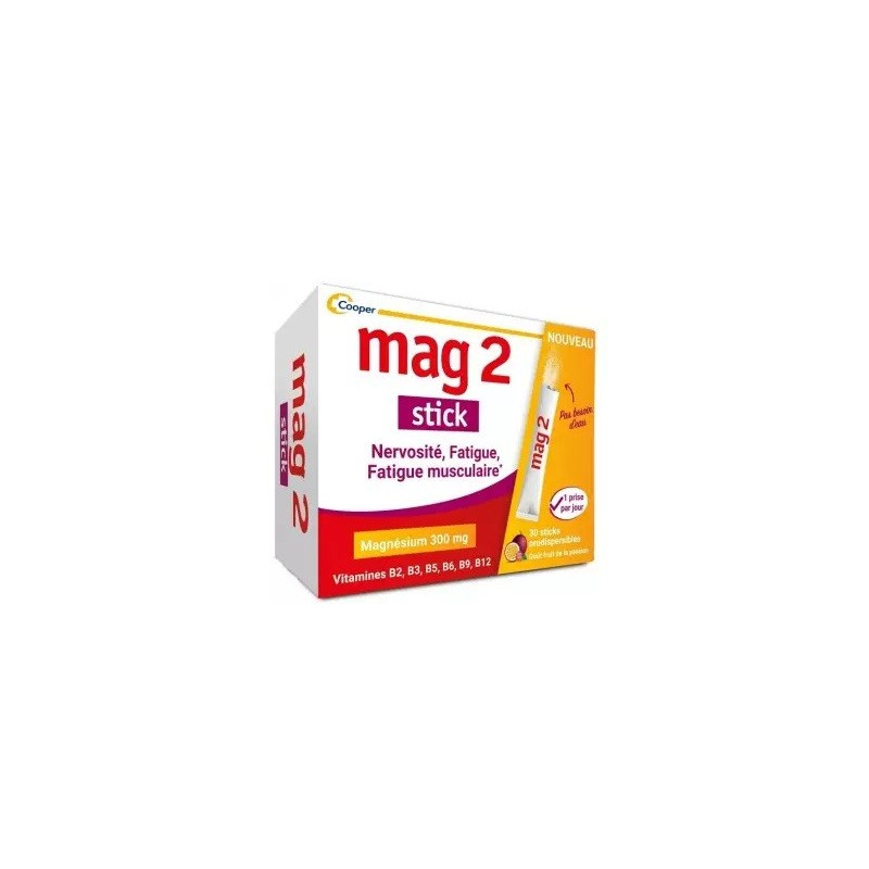 Cooper Mag 2 Stick Fatigue, Nervosité Et Fatigue Musculaire - 30 Sticks