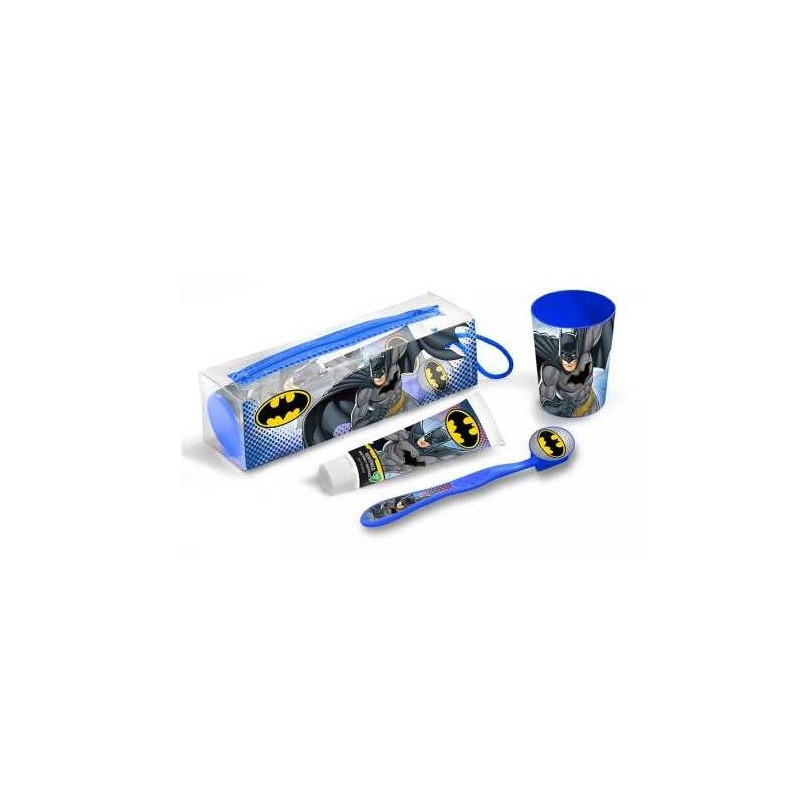 Ageti - Coffret Batman - Trousse + Brosse a Dent + Dentifrice + Gobelet