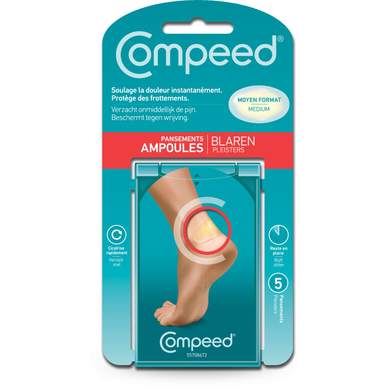 Compeed Ampoules Moyen Format 5 Pansements Compeed Ampoules Moyen Format 5 Pansements
