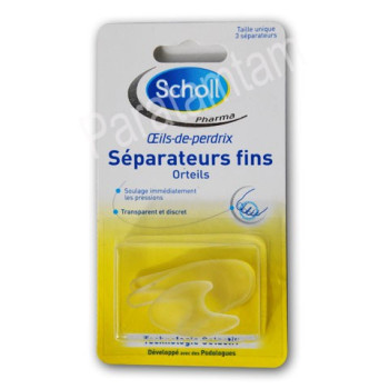 SCHOLL SEPARATEURS FINS ORTEILS ILS-DE-PERDRIX 3 SEPARATEURS