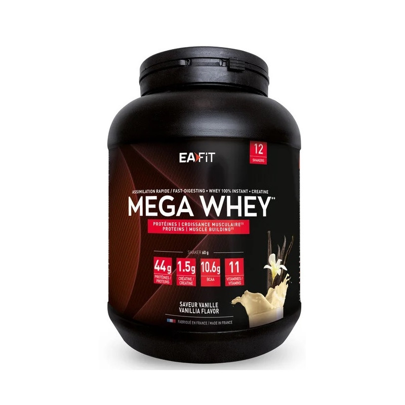 Eafit Construction Musculaire Mega Whey Vanille 750 g Eafit Construction Musculaire Mega Whey Vanille 750 g