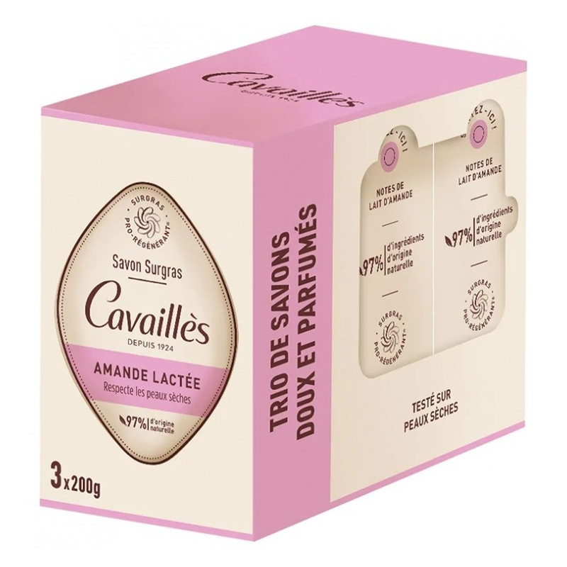 Cavaillès Savon Surgras Amande Lactée 3x200g