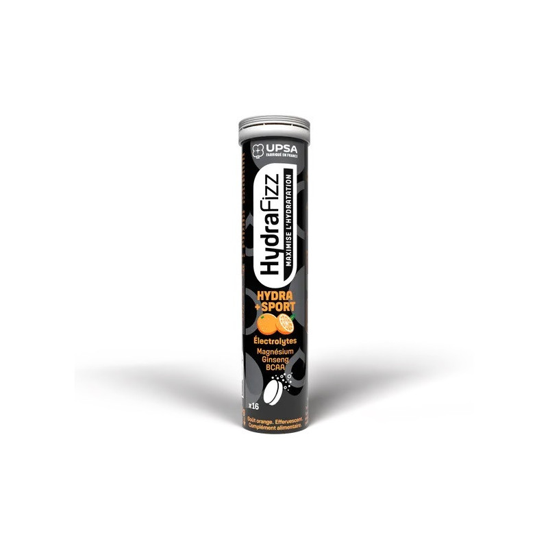 Upsa Hydrafizz Hydra + Sport Goût Orange, 16 Comprimés Effervescents