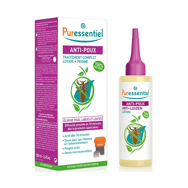 Puressentiel Anti-poux Lotion 100 ml + Peigne Puressentiel Anti-poux Lotion 100 ml + Peigne