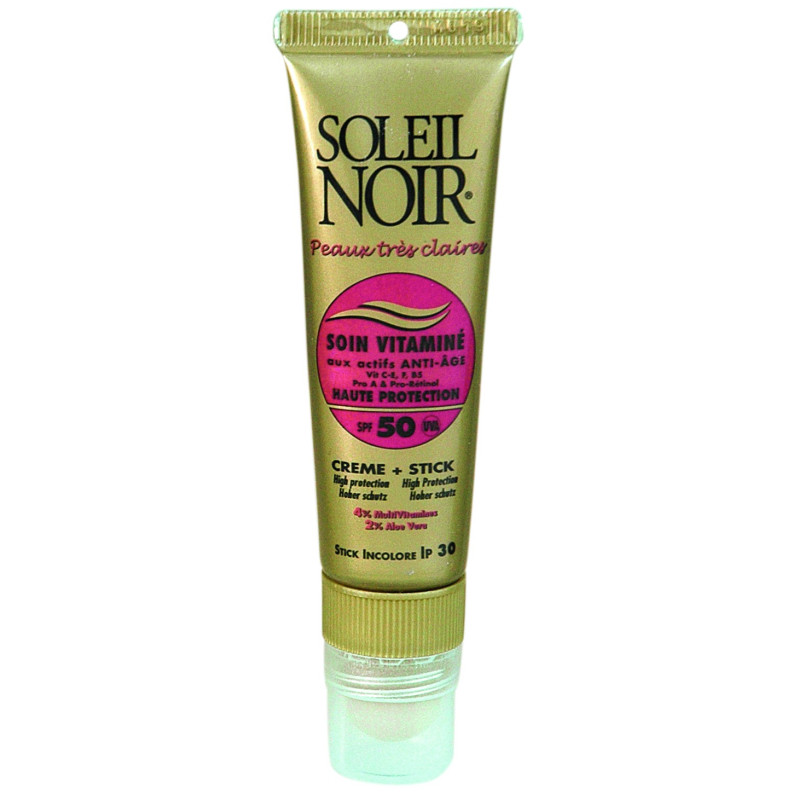 Soleil Noir Soin Vitaminé Crème SPF50 tube 20 ml + Stick Spf 30 2 g Soleil Noir Soin Vitaminé Crème SPF50 tube 20 ml + Stick Spf 30 2 g