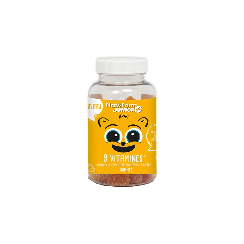 Nat&Form Junior+ 9 Vitamines 30 Gommes Nat&Form Junior+ 9 Vitamines 30 Gommes