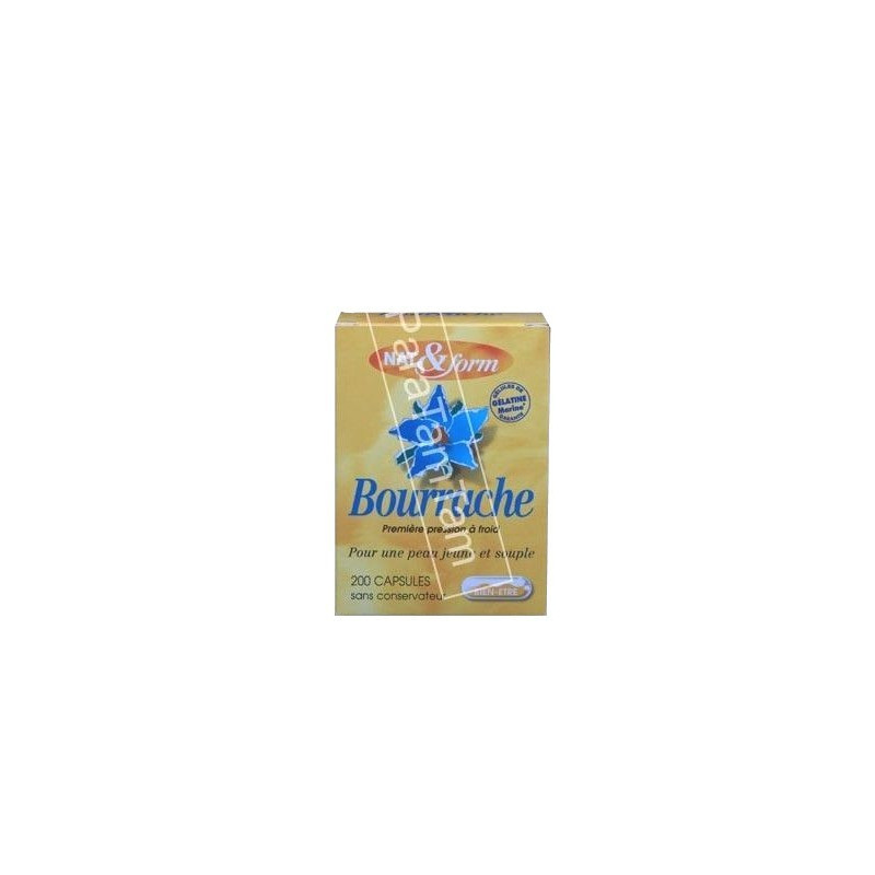 Atlantic Nature Capsules Nat et Form Huile Bourrache 200 Capsules Atlantic Nature Capsules Nat et Form Huile Bourrache 200 Capsules
