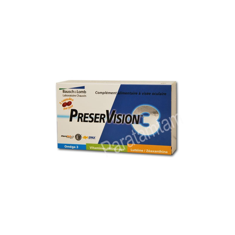 CHAUVIN BAUSCH&LOMB PRESERVISION 3 PROTECTION YEUX 60 CAPSULES CHAUVIN BAUSCH&LOMB PRESERVISION 3 PROTECTION YEUX 60 CAPSULES
