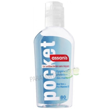 Assanis pocket gel antibactérien sans rinçage 80 ml