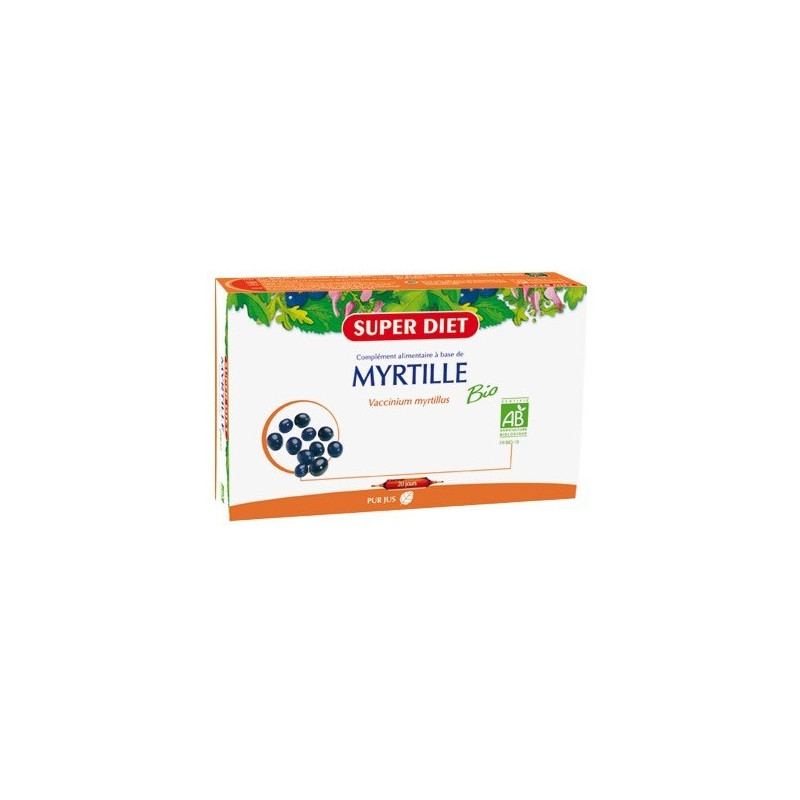 Super Diet Myrtille Bio 20 ampoules Super Diet Myrtille Bio 20 ampoules