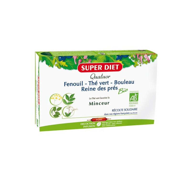 Super Diet Quatuor Minceur Bio 20 ampoules Super Diet Quatuor Minceur Bio 20 ampoules