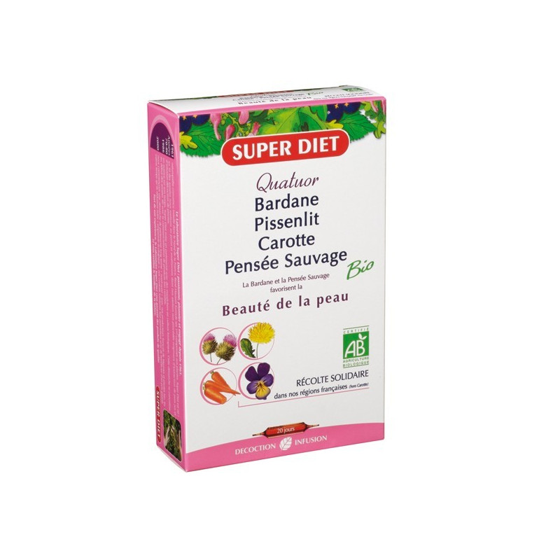 Super Diet Quatuor Beauté De La Peau Bio 20 ampoules Super Diet Quatuor Beauté De La Peau Bio 20 ampoules