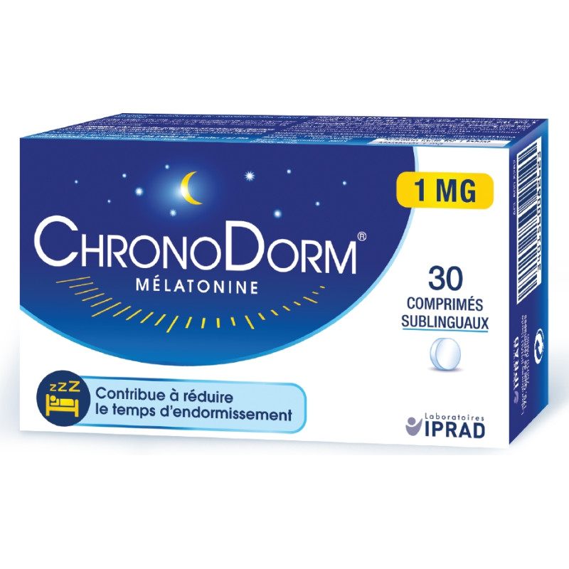 ChronoDorm Mélatonine 30 Comprimés Sublinguaux ChronoDorm Mélatonine 30 Comprimés Sublinguaux