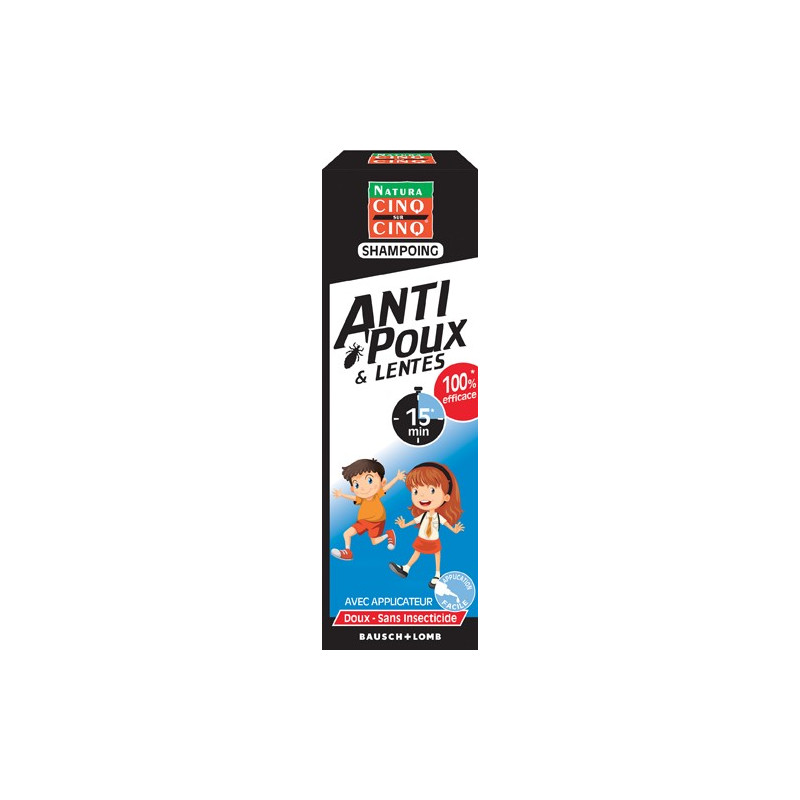 Cinq sur Cinq Natura Anti-poux & Lentes Shampoing 100 ml Cinq sur Cinq Natura Anti-poux & Lentes Shampoing 100 ml