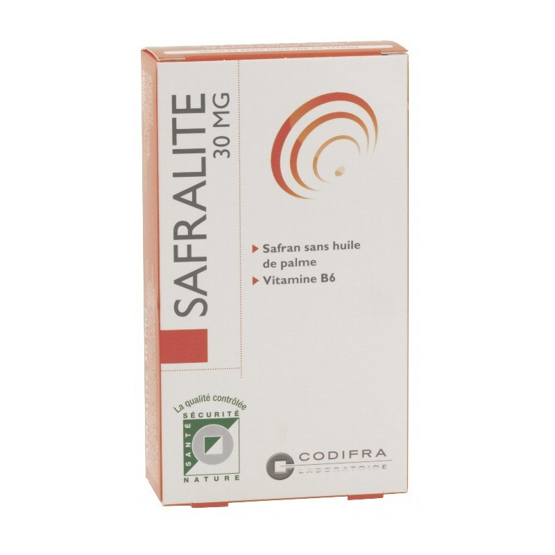 Codifra Safralité 30mg - Humeur 28 Gélules Codifra Safralité 30mg - Humeur 28 Gélules