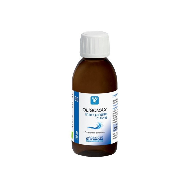 Nutergia Oligomax Manganèse-Cuivre 150 ml Nutergia Oligomax Manganèse-Cuivre 150 ml