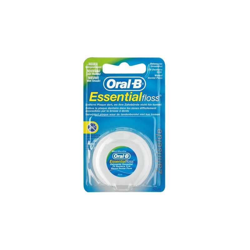 Oral-B Essential Floss Fil Dentaire Ciré 50 m Oral-B Essential Floss Fil Dentaire Ciré 50 m