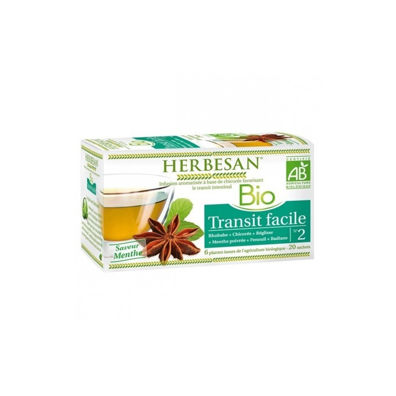 Herbesan Infusion Bio Transit Facile 20 Sachets Herbesan Infusion Bio Transit Facile 20 Sachets