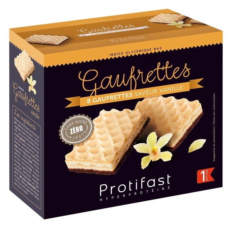 Protifast 4:Pm Gaufrettes Vanille x 8 Protifast 4:Pm Gaufrettes Vanille x 8